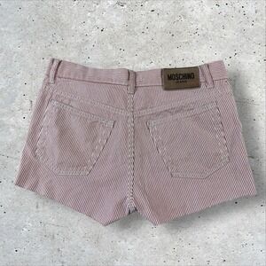 MOSCHINO JEANS Vtg‎ Y2K Striped Cutoff Shorts Size 30
